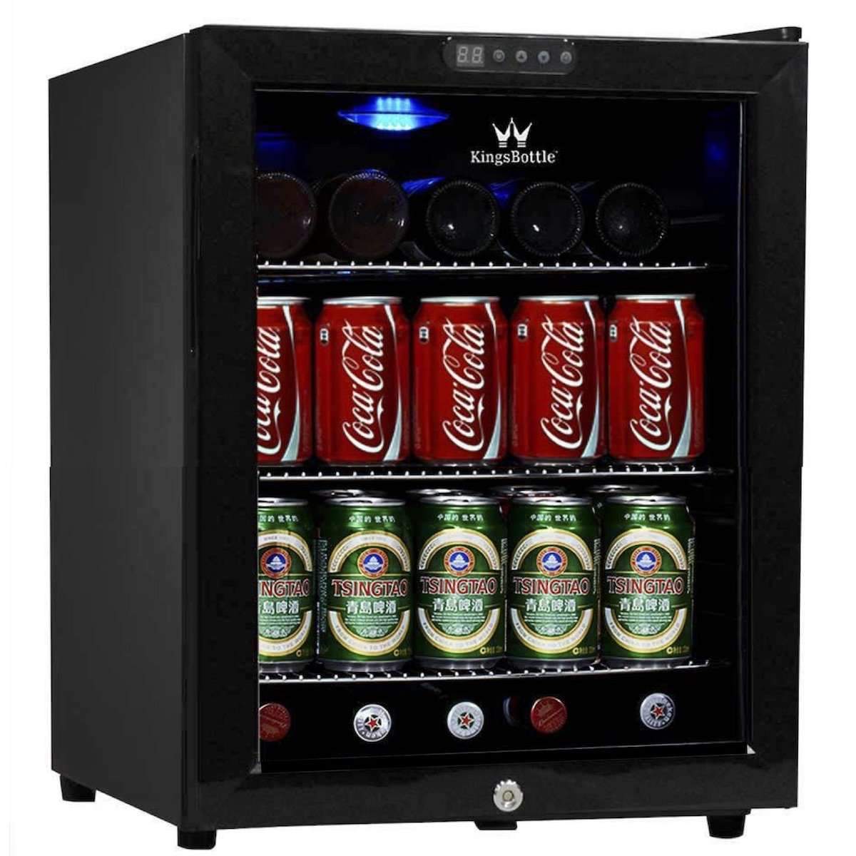 Kingsbottle 45 Can Compressor Mini Bar Fridge KBU-52-BP-Wine Coolers-The Wine Cooler Club