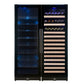 Kingsbottle 72" Large Wine And Beverage Cooler Drinks Combo With Clear Door KBU170BW2-FG-Wine and Beverage Fridges-The Wine Cooler Club