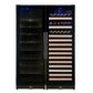 Kingsbottle 72" Large Wine And Beverage Cooler Drinks Combo With Clear Door KBU170BW2-FG-Wine and Beverage Fridges-The Wine Cooler Club