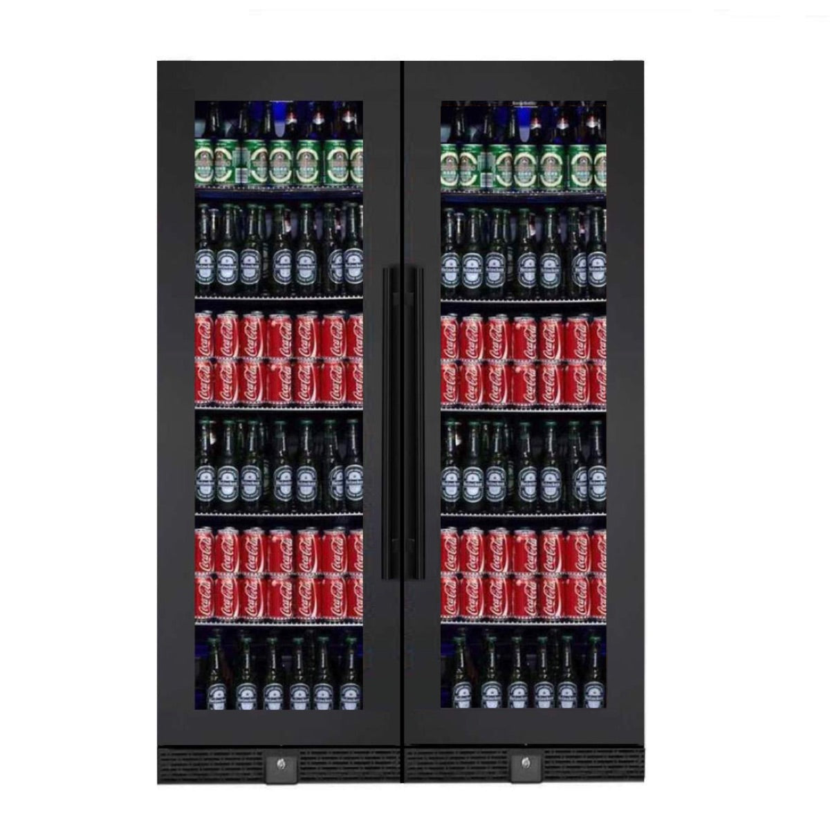 Kingsbottle 72" Large Beverage Refrigerator With Clear Glass Door KBU170BX-FG, RHH-Wine Coolers-The Wine Cooler Club
