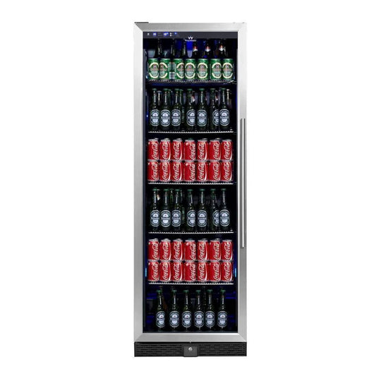 Kingsbottle 72" Large Beverage Refrigerator With Clear Glass Door KBU170BX-SS, LHH-Wine Coolers-The Wine Cooler Club