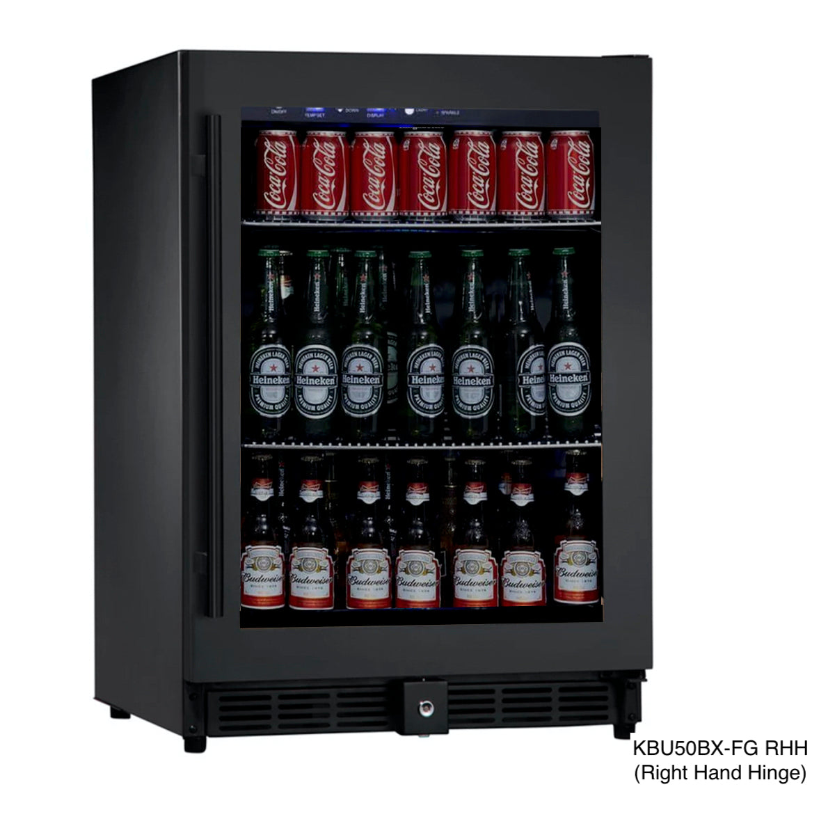 Kingsbottle 24 Inch Under Counter Beer Cooler Fridge Built In KBU50BX-FG RHH-Wine Coolers-The Wine Cooler Club
