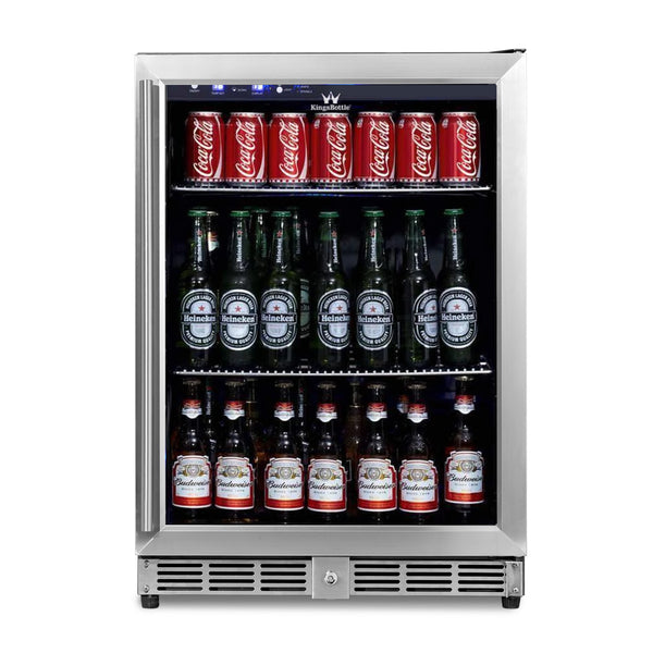 Kingsbottle 24 Inch Under Counter Beer Cooler Fridge Built In KBU50BX-SS, RHH-Wine Coolers-The Wine Cooler Club