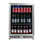 Kingsbottle 24 Inch Under Counter Beer Cooler Fridge Built In KBU50BX-SS, LHH-Wine Coolers-The Wine Cooler Club