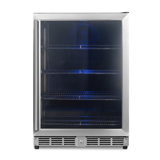 Kingsbottle 24 Inch Under Counter Beer Cooler Fridge Built In KBU50BX-SS, RHH-Wine Coolers-The Wine Cooler Club