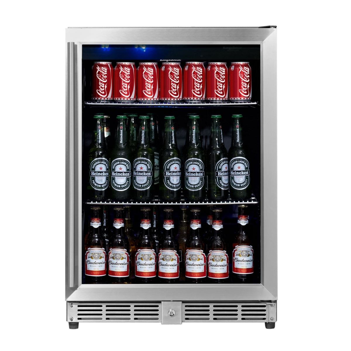 Kingsbottle 24 Inch Under Counter Beer Cooler Fridge Built In KBU50BX-SS, RHH-Wine Coolers-The Wine Cooler Club