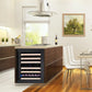 Kingsbottle 44 Bottles 24 Inch Under Counter Dual Zone Wine Cooler Drinks KBU50DX-FG, RHH-Wine Coolers-The Wine Cooler Club