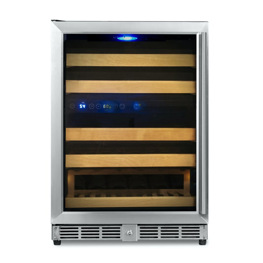 Kingsbottle 44 Bottles 24 Inch Under Counter Dual Zone Wine Cooler Drinks KBU50DX, LHH-Wine Coolers-The Wine Cooler Club