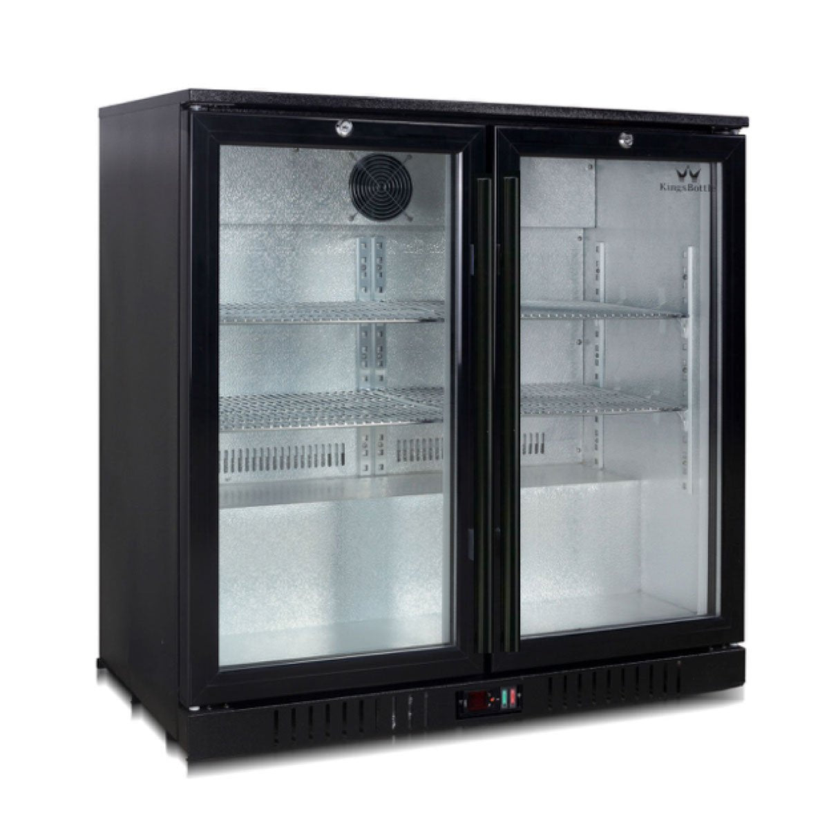 Kingsbottle Commercial Grade Back Bar Fridge, 2 Self-closing Glass Door KBU56BP-Wine Coolers-The Wine Cooler Club
