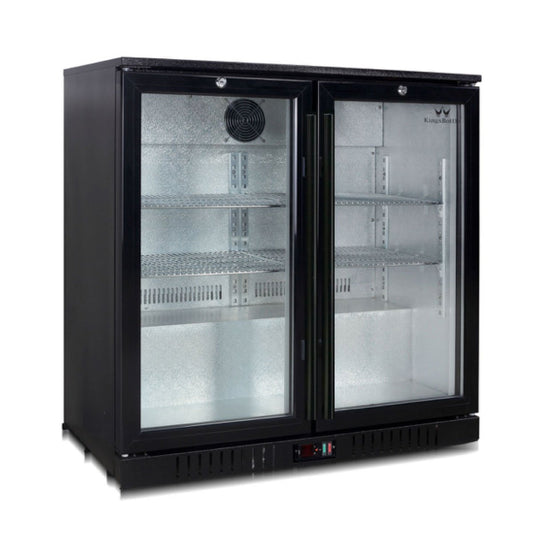 Kingsbottle Commercial Grade Back Bar Fridge, 2 Self-closing Glass Door KBU56BP-Wine Coolers-The Wine Cooler Club