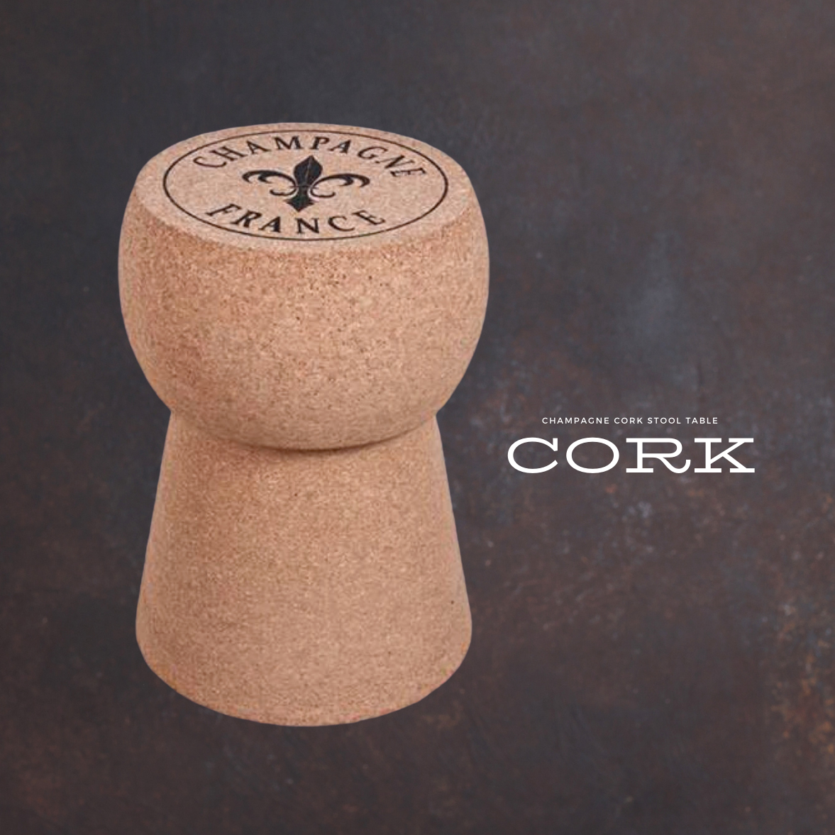 Kingsbottle Champagne Cork Stool Cork Table KBX001F-wine & bar sets-The Wine Cooler Club