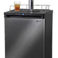 24" Wide Kombucha Single Tap Black Stainless Steel Kegerator-Kegerators-The Wine Cooler Club