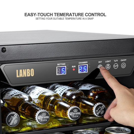 LANBO 70 CAN BEVERAGE REFRIGERATOR LB80BC-Wine Fridges-The Wine Cooler Club