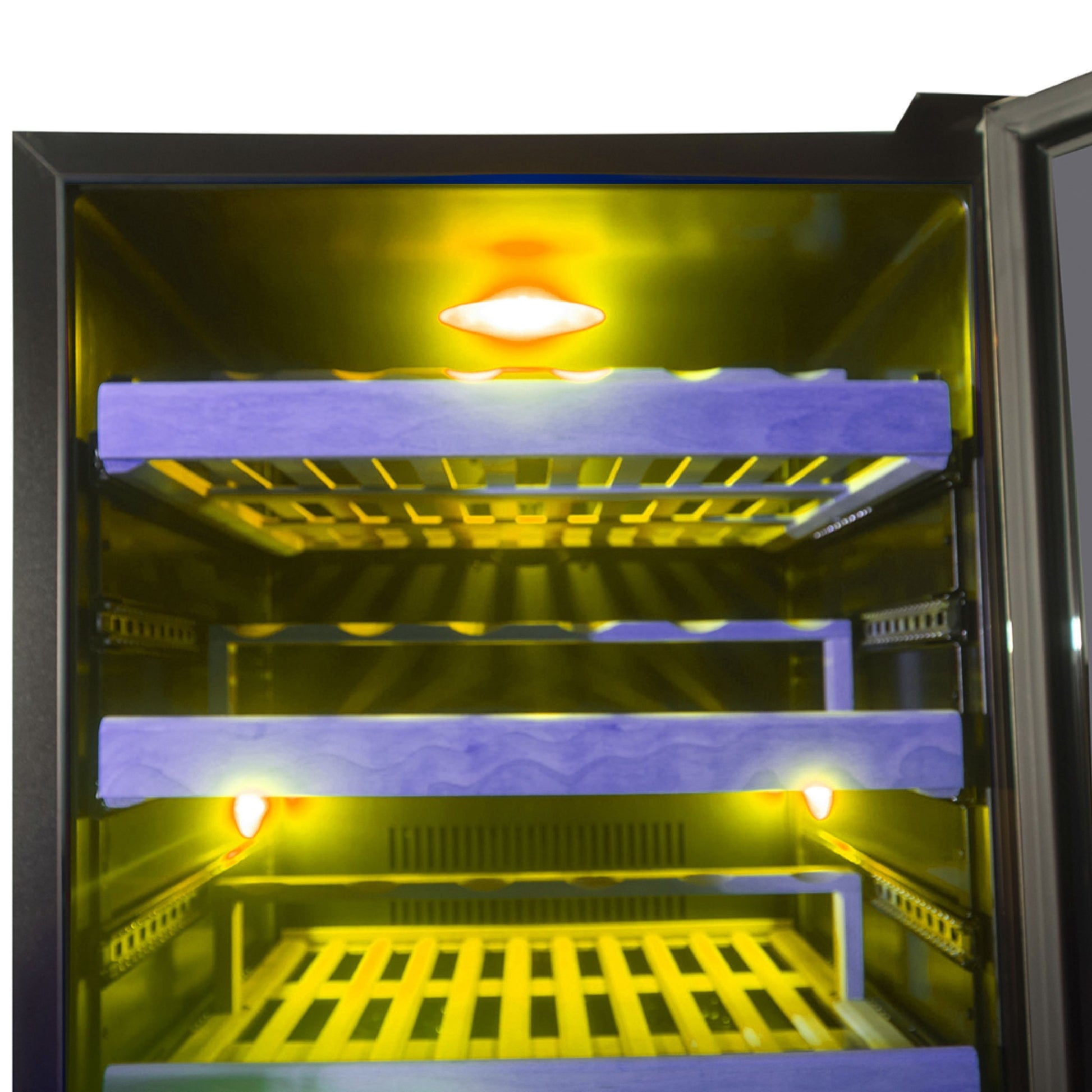 Kingsbottle 46 Bottle 24 Inch Under Counter Wine Fridge Built In KBU50WX-FG, RHH-Wine Coolers-The Wine Cooler Club