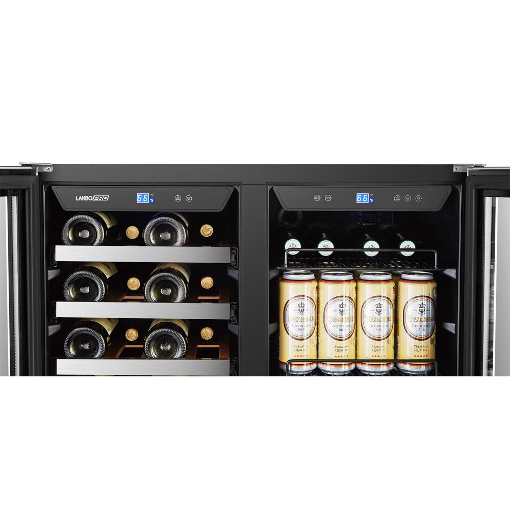 LANBOPRO 30 INCH WINE AND BEVERAGE COOLER LP66B-Wine Coolers-The Wine Cooler Club