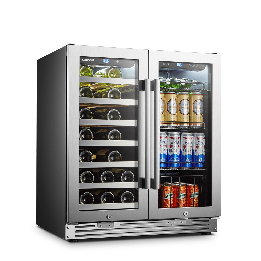 LANBOPRO 30 INCH WINE AND BEVERAGE COOLER LP66B-Wine Coolers-The Wine Cooler Club