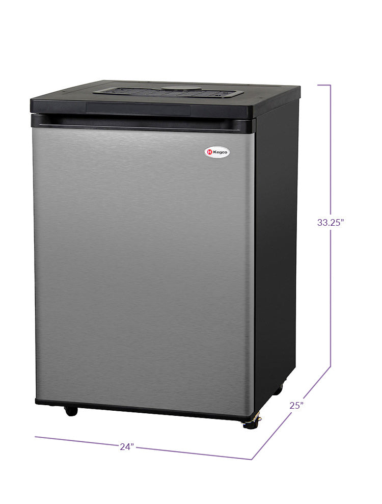 24" Wide Stainless Steel Kegerator - Cabinet Only-Kegerators-The Wine Cooler Club
