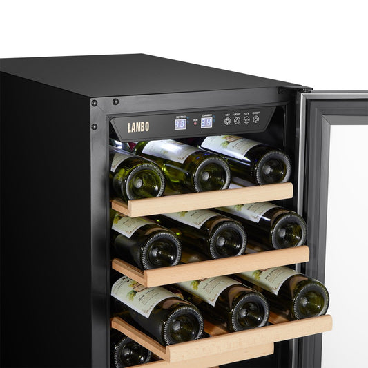 LANBO 33 BOTTLE SINGLE ZONE WINE COOLER LW33S-Wine Coolers-The Wine Cooler Club