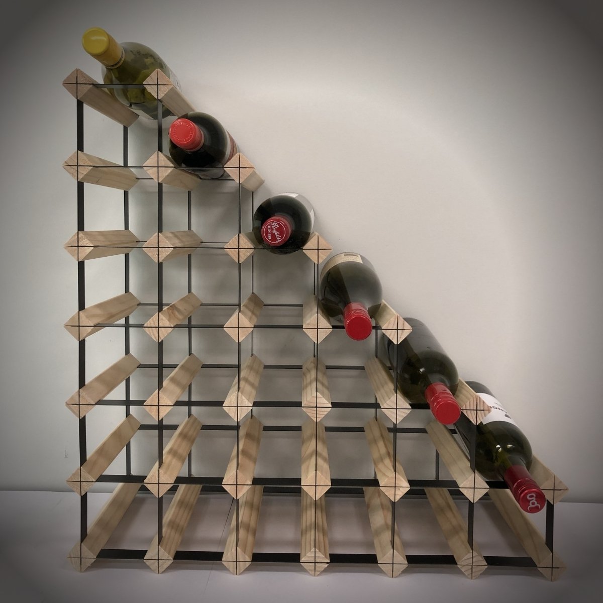 Kingsbottle Sloped Timber Wine Rack WRTS06N-Wine Racks-The Wine Cooler Club