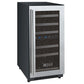 15" Wide FlexCount II Tru-Vino 30 Bottle Single Zone Stainless Steel Left Hinge Wine Refrigerator- AO VSWR30-1SL20-Wine Coolers-The Wine Cooler Club