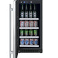 15" Wide FlexCount II Tru-Vino Stainless Steel Left and Right Hinge Beverage Center-Wine Coolers-The Wine Cooler Club