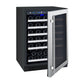 24" Wide FlexCount II Tru-Vino Series 56 Bottle Single Zone Stainless Steel Left and Right Hinge Wine Refrigerator-Wine Coolers-The Wine Cooler Club