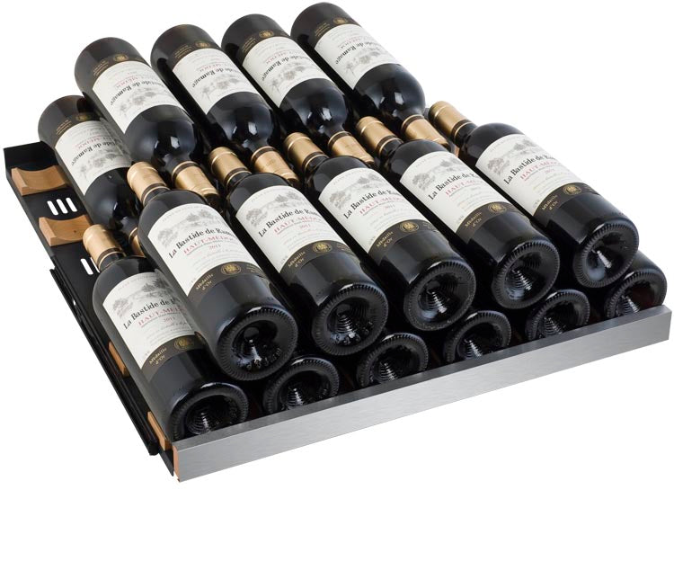 24" Wide FlexCount II Tru-Vino 121 Bottle Dual Zone Stainless Steel Left Hinge Wine Refrigerator - AO VSWR121-2SL20, AO VSWR121-2SR20-Wine Coolers-The Wine Cooler Club