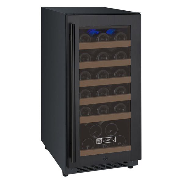 15 Wide FlexCount II Tru-Vino 30 Bottle Single Zone Black Wine Refrigerator - AO VSWR30-1BR20-Wine Coolers-The Wine Cooler Club