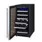 15" Wide FlexCount II Tru-Vino 30 Bottle Single Zone Stainless Steel Left Hinge Wine Refrigerator- AO VSWR30-1SL20-Wine Coolers-The Wine Cooler Club