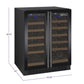 24" Wide FlexCount II Tru-Vino 36 Bottle Dual Zone Black Wine Refrigerator - AO VSWR36-2BF20-Wine Coolers-The Wine Cooler Club
