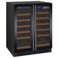24" Wide FlexCount II Tru-Vino 36 Bottle Dual Zone Black Wine Refrigerator - AO VSWR36-2BF20-Wine Coolers-The Wine Cooler Club