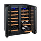 24" Wide FlexCount II Tru-Vino 36 Bottle Dual Zone Black Wine Refrigerator - AO VSWR36-2BF20-Wine Coolers-The Wine Cooler Club