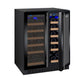 24" Wide FlexCount II Tru-Vino 36 Bottle Dual Zone Black Wine Refrigerator - AO VSWR36-2BF20-Wine Coolers-The Wine Cooler Club