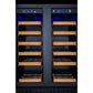 24" Wide FlexCount II Tru-Vino 36 Bottle Dual Zone Black Wine Refrigerator - AO VSWR36-2BF20-Wine Coolers-The Wine Cooler Club