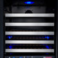 24" Wide FlexCount II Tru-Vino 172 Bottle Dual Zone Stainless Steel Left and Right Hinge Wine Refrigerator-Wine Coolers-The Wine Cooler Club