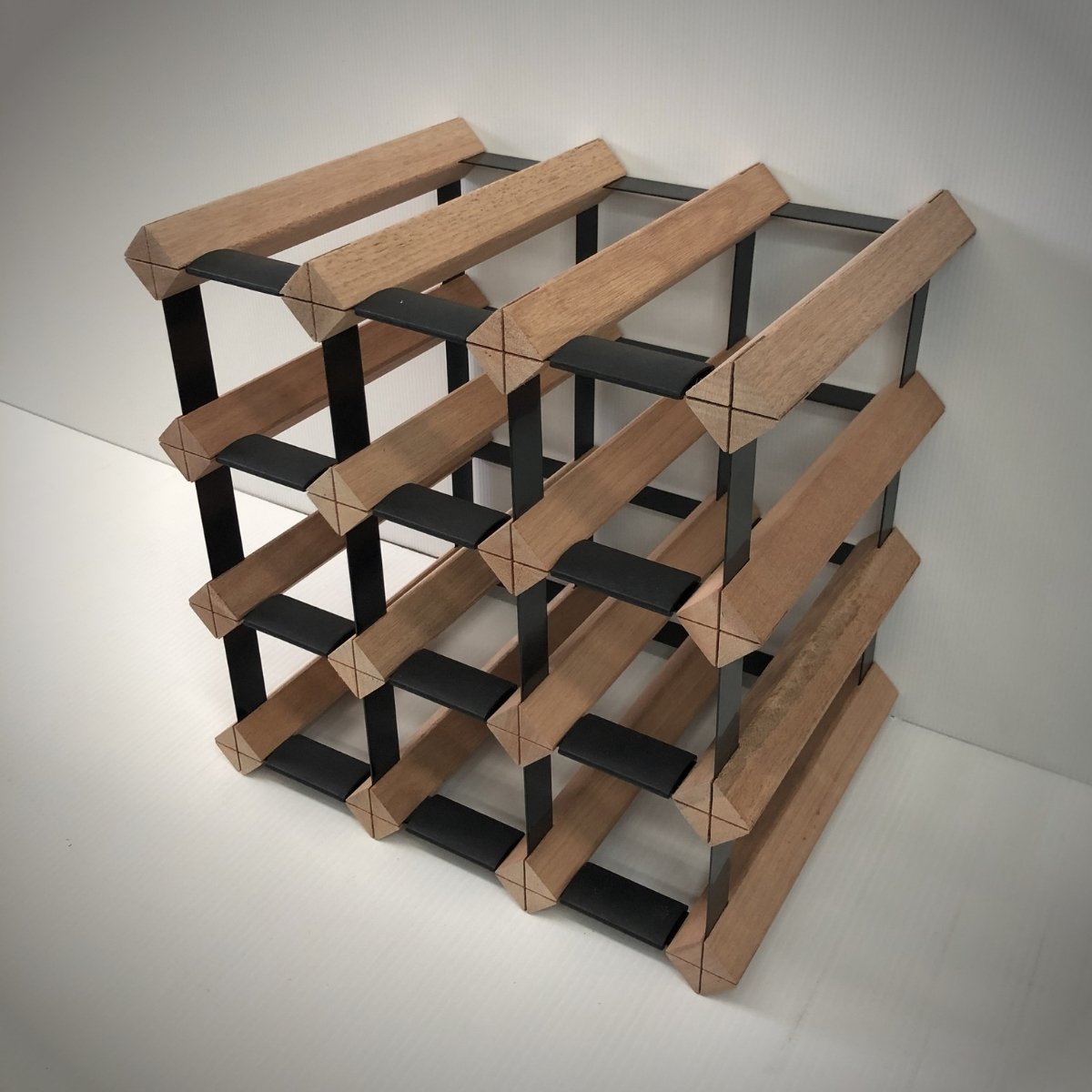 Kingsbottle 12 Bottle Timber Wine Rack | 3x3 Configuration WRT012N-Wine Racks-The Wine Cooler Club