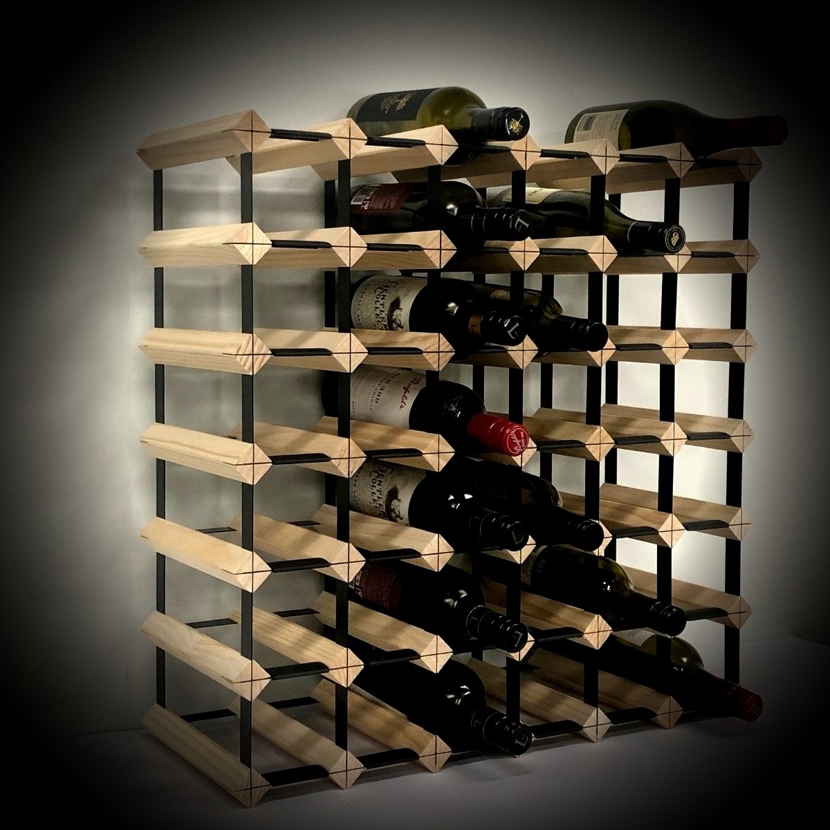 Kingsbottle 42 Bottle Timber Wine Rack | 6x6 Configuration WRT042N-Wine Racks-The Wine Cooler Club