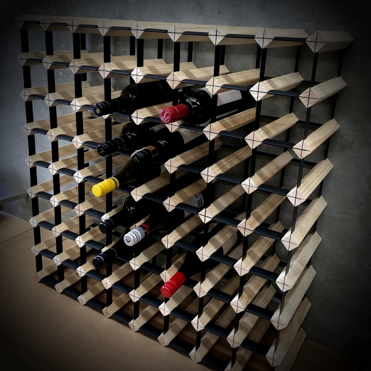 Kingsbottle 72 Bottle Timber Wine Rack | 8x8 Configuration WRT072N-Wine Racks-The Wine Cooler Club