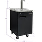 24" Wide Kombucha Dual Tap Black Commercial Kegerator-Kegerators-The Wine Cooler Club