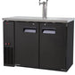 49" Wide Dual Tap Black Commercial Kegerator-Kegerators-The Wine Cooler Club