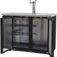 49" Wide Dual Tap Black Commercial Kegerator-Kegerators-The Wine Cooler Club