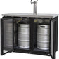 49" Wide Dual Tap Black Commercial Kegerator-Kegerators-The Wine Cooler Club
