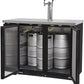 49" Wide Dual Tap Black Commercial Kegerator-Kegerators-The Wine Cooler Club