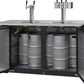 72" Wide Triple Tap Black Commercial Kegerator-Kegerators-The Wine Cooler Club