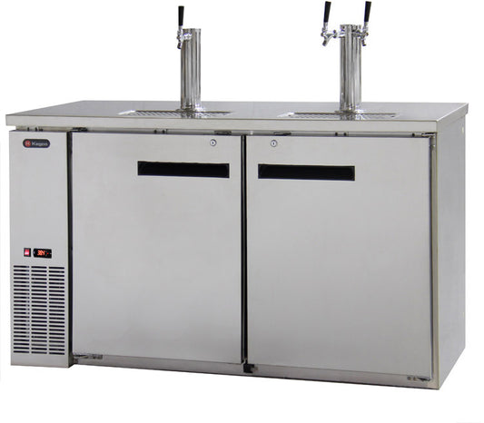 61" Wide Triple Tap Stainless Steel Commercial Kegerator-Kegerators-The Wine Cooler Club