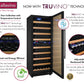 24" Wide Vite II Tru-Vino 99 Bottle Dual Zone Black Right Hinge Wine Refrigerator - AO YHWR99-2BR20-Wine Coolers-The Wine Cooler Club