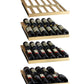 24" Wide FlexCount II Tru-Vino 172 Bottle Dual Zone Stainless Steel Left Hinge Wine Refrigerator - AO YHWR172-2SL20, AO YHWR172-2SR20-Wine Coolers-The Wine Cooler Club