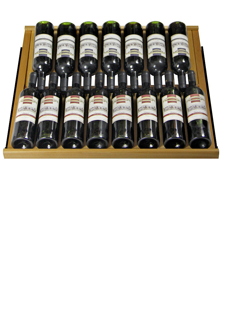 63" Wide Vite II Tru-Vino 554 Bottle Dual Zone Black Side-by-Side Wine Refrigerator - BF 2X-YHWR305-1B20-Wine Coolers-The Wine Cooler Club