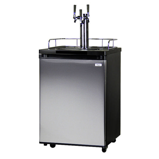 24" Wide Homebrew Triple Tap Stainless Steel Kegerator-Kegerators-The Wine Cooler Club