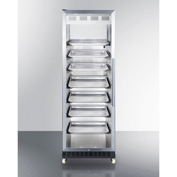 Summit 24 Wide Mini Reach-In Beverage Center with Dolly SCR1401LHRICSS-Beverage Centers-The Wine Cooler Club
